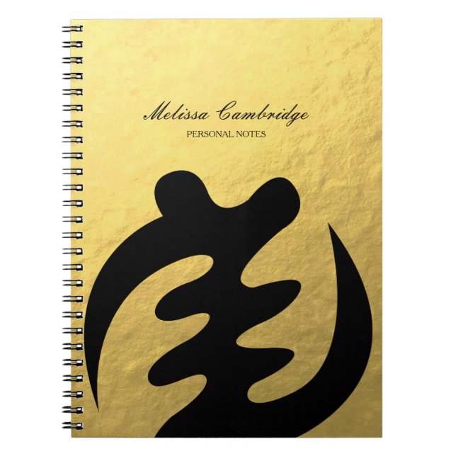 Cuaderno Símbolo de Adinkra para del falso Relieve (Frente)