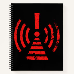 Cuaderno Símbolo de advertencia de energía de retroceso