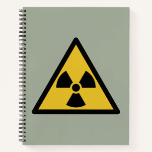 Cuaderno Símbolo de advertencia de radiación (peligro radia