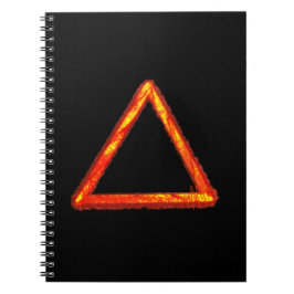 Cuaderno Símbolo de alquimia de elemento de fuego de brillo