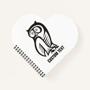 Cuaderno Símbolo de búho negro