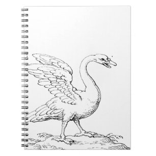 Cuaderno Símbolo de cisne de amor y fidelidad Arte refinado