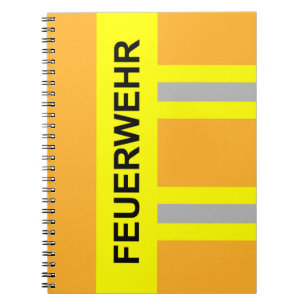 Cuaderno Símbolo de Feuerwehr Uniforme Sandfarben