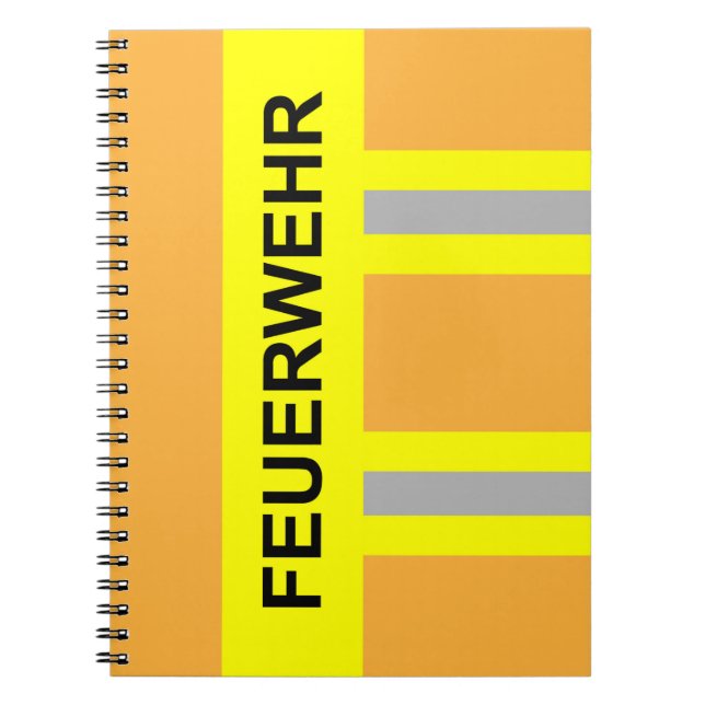 Cuaderno Símbolo de Feuerwehr Uniforme Sandfarben (Frente)