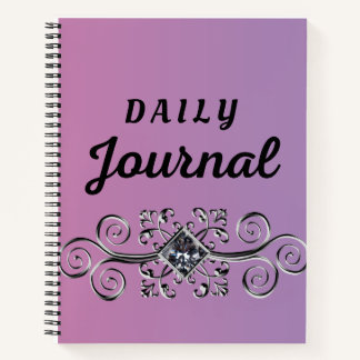 Cuaderno Símbolo de Gema cuadrado de cobertura violeta de d