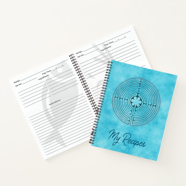 Cuaderno Símbolo de Geometría Sagrada - Laberinto de Chartr (Interior)