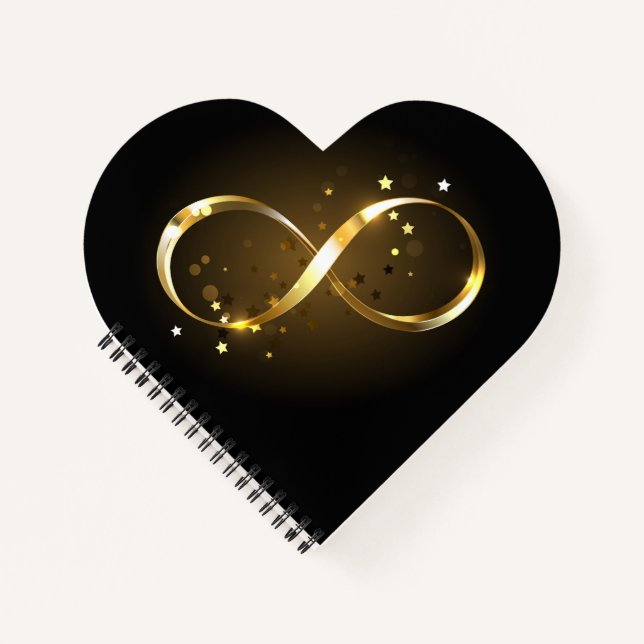 Cuaderno Símbolo de infinito dorado (Anverso)