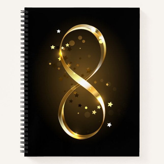 Cuaderno Símbolo de infinito dorado (Anverso)