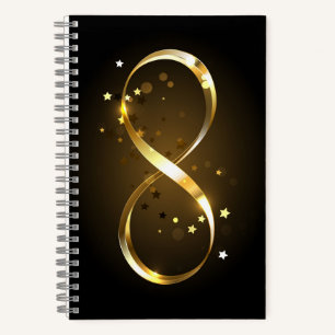 Cuaderno Símbolo de infinito dorado