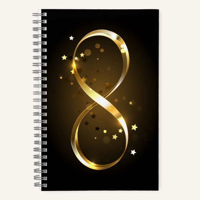 Cuaderno Símbolo de infinito dorado (Anverso)