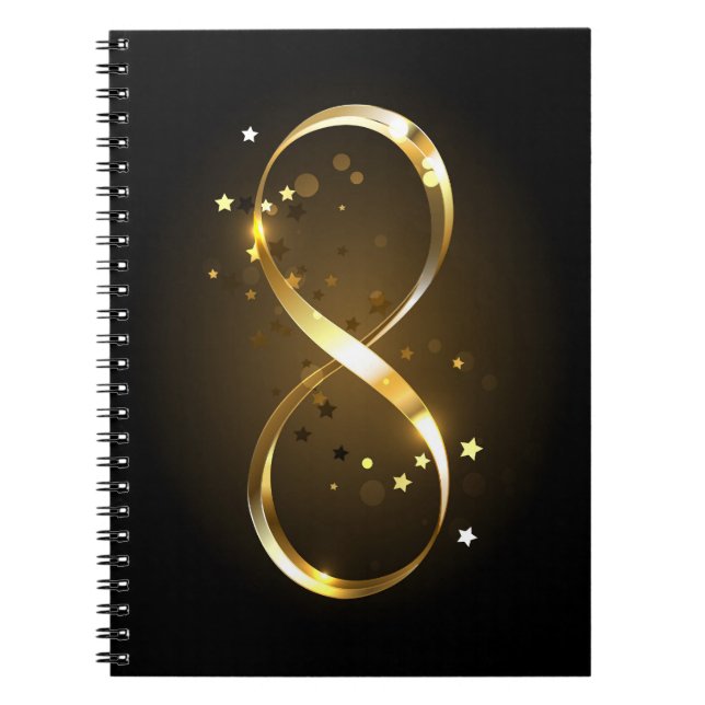 Cuaderno Símbolo de infinito dorado (Frente)