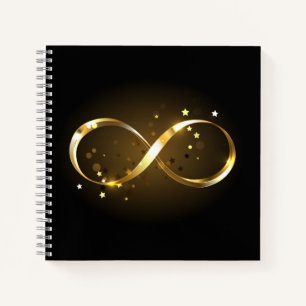Cuaderno Símbolo de infinito dorado