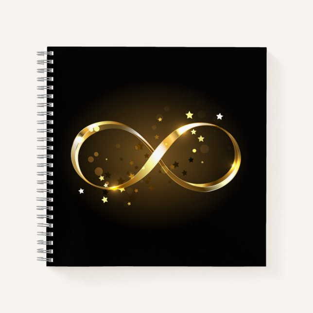 Cuaderno Símbolo de infinito dorado (Anverso)