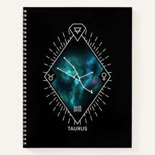 Cuaderno Símbolo de la constelación del Tauro y el Zodiaco