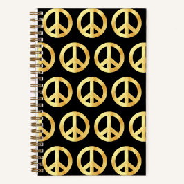 Cuaderno Símbolo de la Paz de oro suave