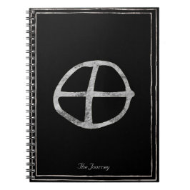 Cuaderno Símbolo de la Tierra con estilo plateado amurallad