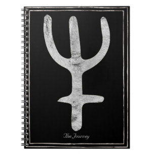 Cuaderno Símbolo de Neptuno con estilo plateado amurallado