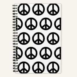 Cuaderno Símbolo de Paz 3D Negro