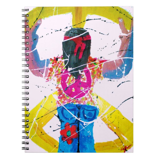 Cuaderno Símbolo de paz hippie genial (Frente)