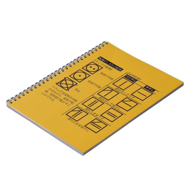 Cuaderno Símbolo de secado (Lado Izquierdo)
