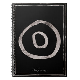 Cuaderno Símbolo de sol con estilo plateado amurallado