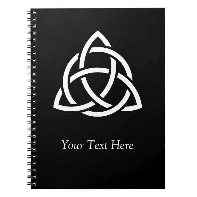 Cuaderno Símbolo de triquetra de cañón celta personalizado (Frente)