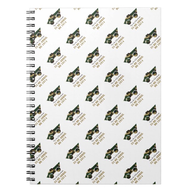 Cuaderno Símbolo de vehículo militar de la Revolución del 2 (Frente)
