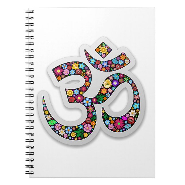Cuaderno Símbolo de Yoga Om Ohm Aum Namaste (Frente)