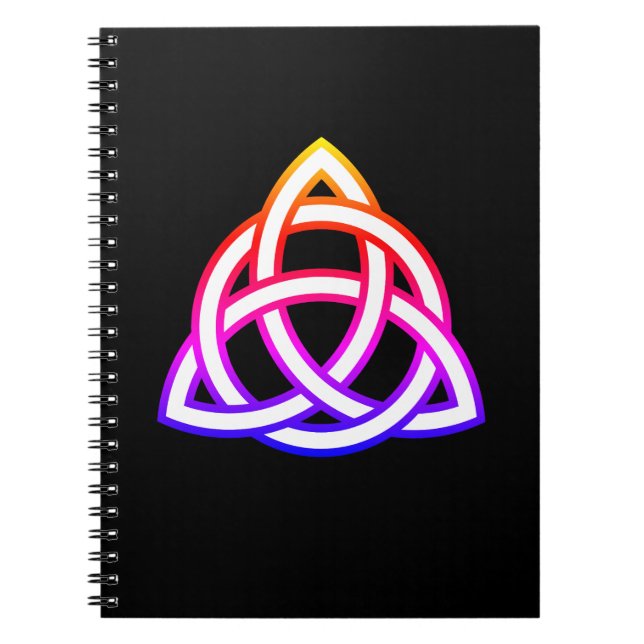 Cuaderno Símbolo del género Triquetra Wicca Celtic Trinity  (Frente)