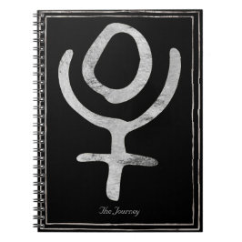 Cuaderno Símbolo del planeta Plutón estilizado de plata amm