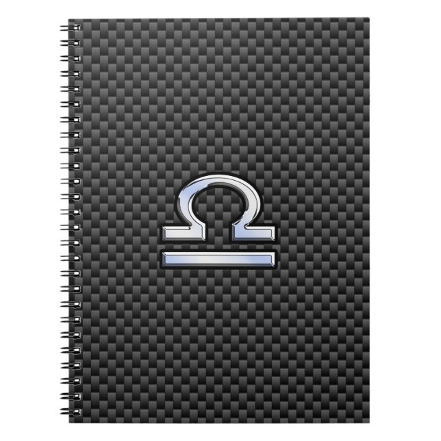 Cuaderno Símbolo del Zodiaco Libra en impresión de fibra de (Frente)