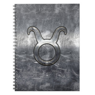 Cuaderno Símbolo del Zodíaco Tauro en estilo desgastado Gru