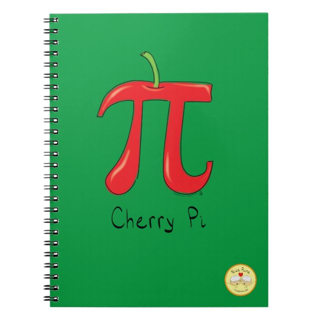 Cuaderno Símbolo divertido matemático de cerezo para i (Frente)