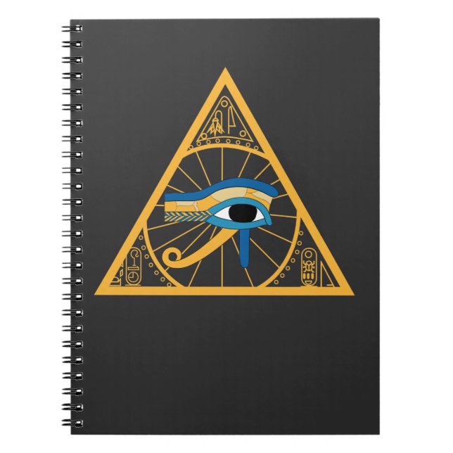 Cuaderno Símbolo egipcio faraón anticuario de ojos de Horus (Frente)