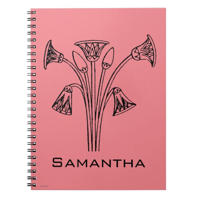 Cuaderno Símbolo egipcio: Lotus (Frente)