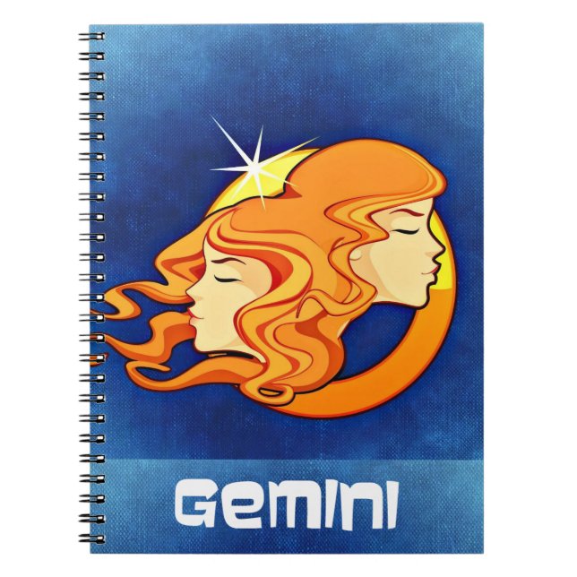 Cuaderno Símbolo gemini de astrología zodiaca (Frente)