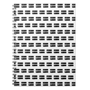Cuaderno Símbolo matemático negro y blanco "igual" corte de
