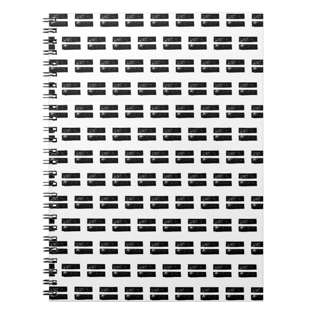Cuaderno Símbolo matemático negro y blanco "igual" corte de (Frente)