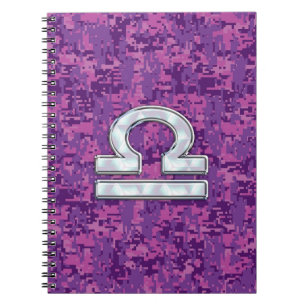 Cuaderno Símbolo moderno libra zodiaco en cámara digital de