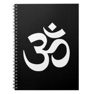 Cuaderno Símbolo Om negro y blanco