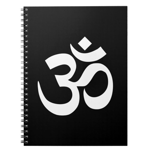 Cuaderno Símbolo Om negro y blanco (Frente)