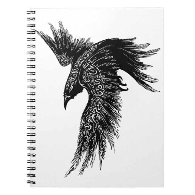 Cuaderno Símbolo oncográfico Crow Raven (Frente)