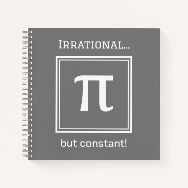 Cuaderno Símbolo Pi personalizado, bloc de notas Math Lover (Anverso)