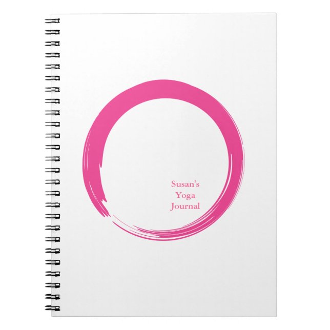 Cuaderno Símbolo rosa de zen / círculo de entrelazado (Frente)