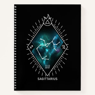 Cuaderno Símbolo sagitario de constelación y zodiaco