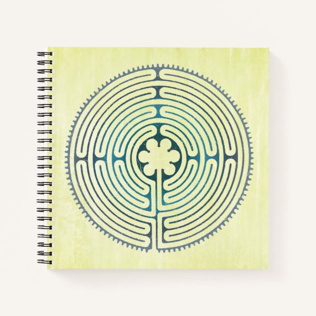 Cuaderno Símbolo sagrado de geometría - Laberinto de Chartr (Anverso)