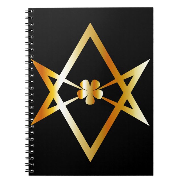 Cuaderno Símbolo Unicursal del hexagram (Frente)