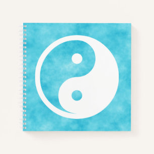 Cuaderno Símbolo Yin Yang - diseño de tatuaje sólido 2