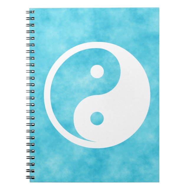 Cuaderno Símbolo Yin Yang - diseño de tatuaje sólido 2 (Frente)