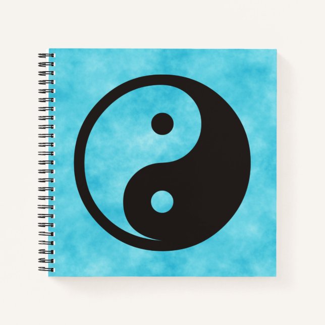 Cuaderno Símbolo Yin Yang - diseño de tatuajes sólidos (Anverso)